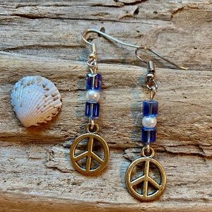 Peace sign earrings